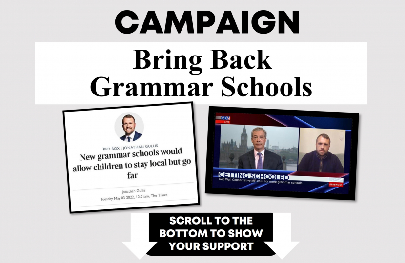 Jonathan Gullis Bring Back Grammar Schools