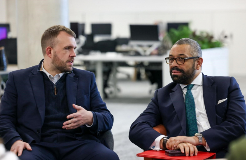 Jonathan Gullis with Home Secretary James Cleverly