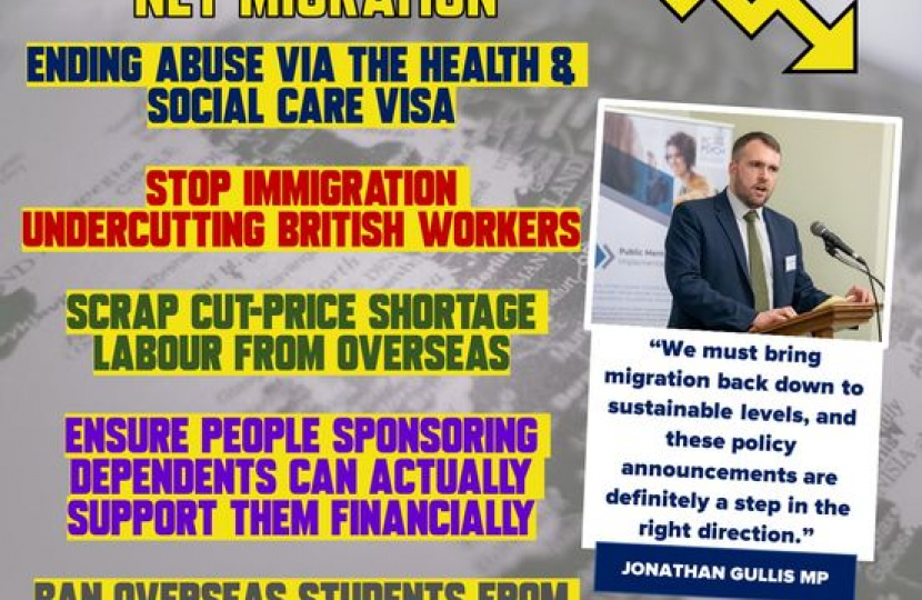 Graphic outlining 5 point plan for legal migration