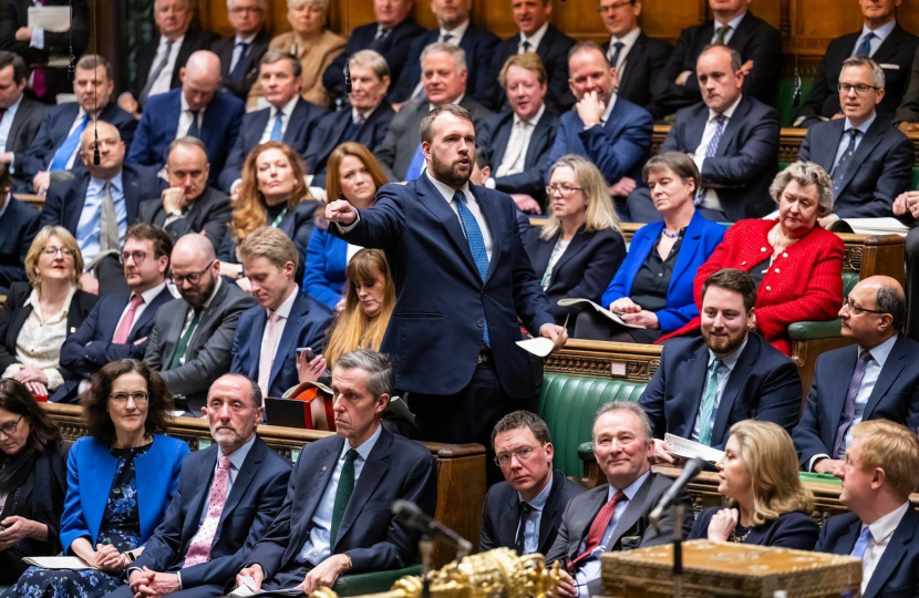 Jonathan Gullis speaking at PMQs