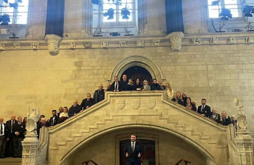 Jonathan and constituents in Westminster Hall