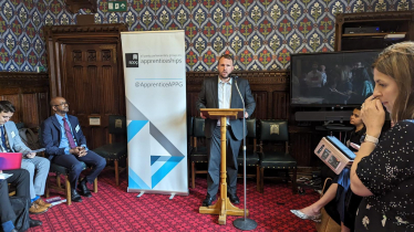 Jonathan speaking at an Apprenticeships APPG