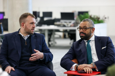 Jonathan Gullis with Home Secretary James Cleverly