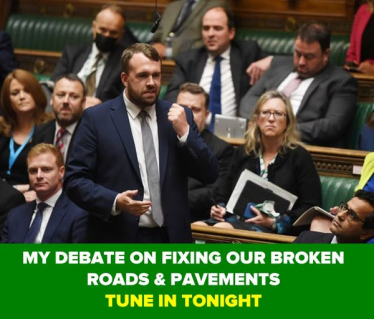 Poster of Jonathan speaking in the House of Commons